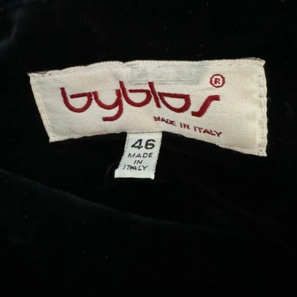 Vintage Byblos made in italy velvet mini pencil skirt black eu 46 US 10 - Picture 4 of 6